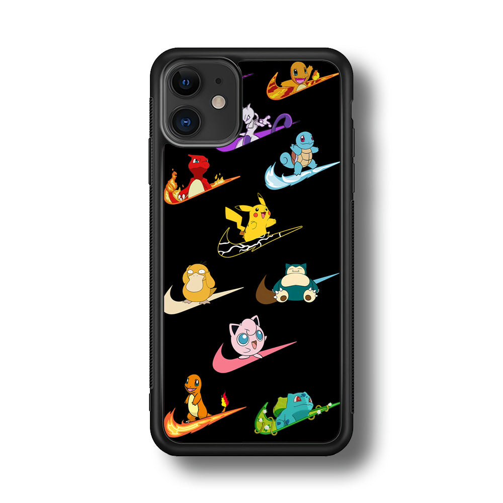 Nike Pokemon Collection iPhone 11 Case-Mobile Phone Case-Rubber Black (2D Case)-Altracase