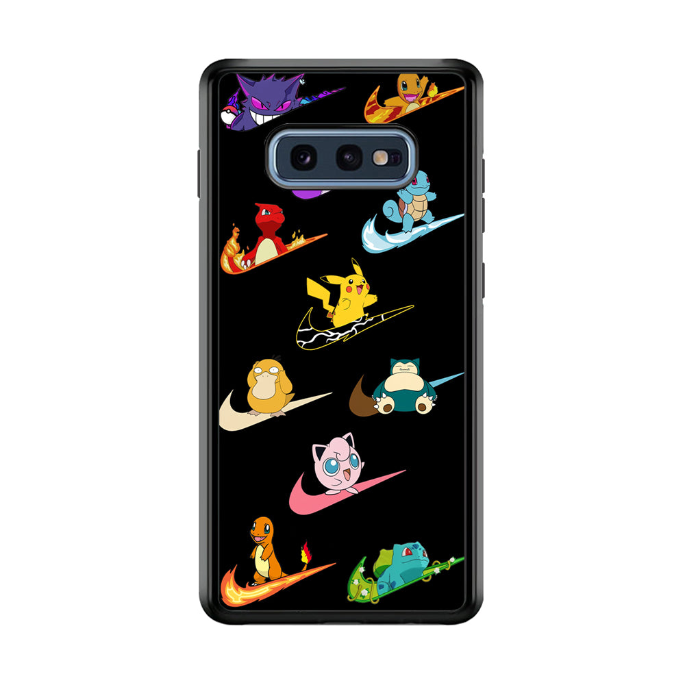 Nike Pokemon Collection Samsung Galaxy S10E Case-Mobile Phone Case-Rubber Black (2D Case)-Altracase
