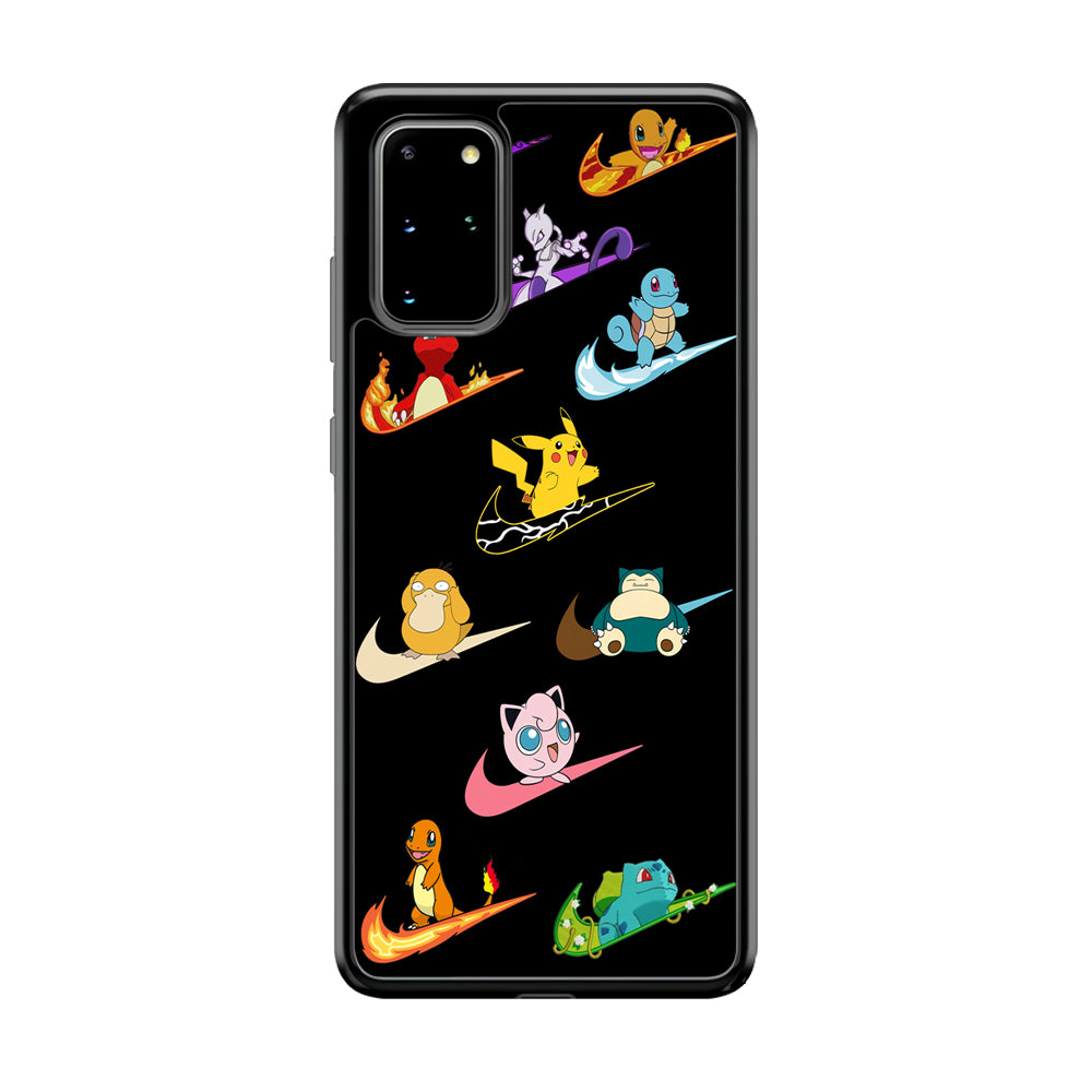 Nike Pokemon Collection Samsung Galaxy S20 Plus Case-Mobile Phone Case-Rubber Black (2D Case)-Altracase
