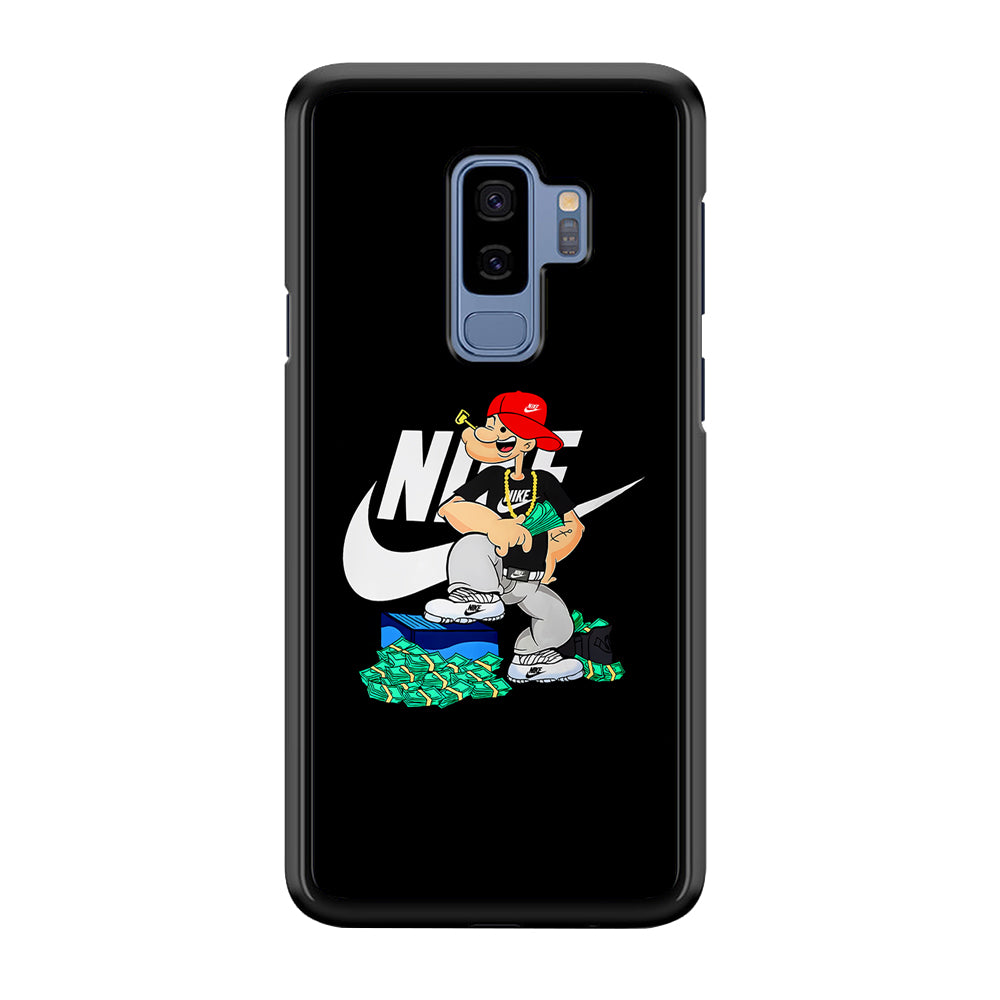 Nike Rich Popeye Samsung Galaxy S9 Plus Case-Mobile Phone Case-Rubber Black (2D Case)-Altracase