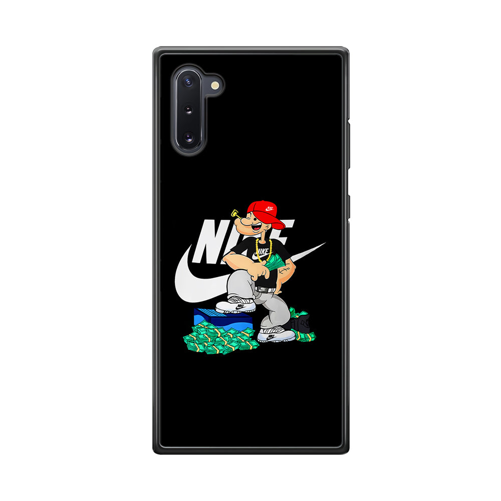 Nike Rich Popeye Samsung Galaxy Note 10 Case-Mobile Phone Case-Rubber Black (2D Case)-Altracase