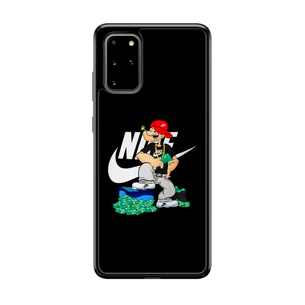 Nike Rich Popeye Samsung Galaxy S20 Plus Case-Mobile Phone Case-Rubber Black (2D Case)-Altracase