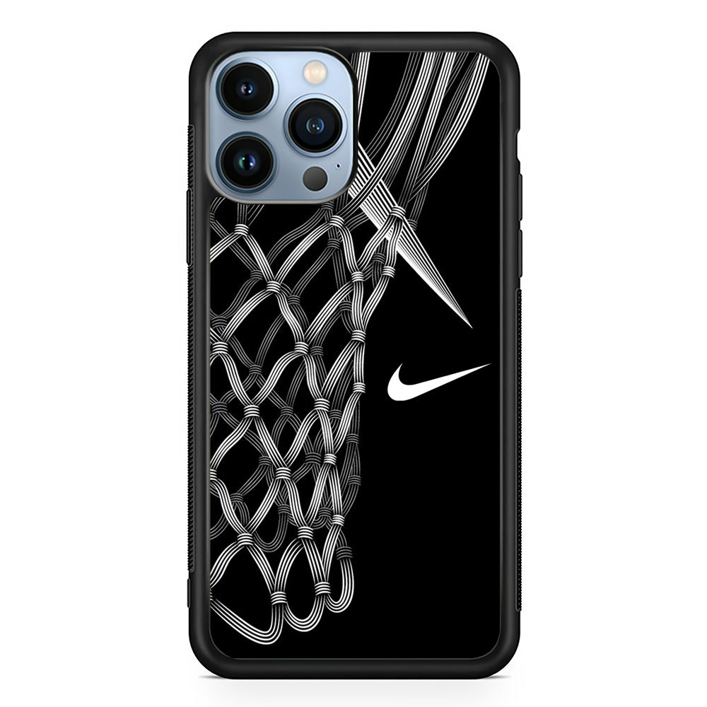 Nike Ring Basketball iPhone 13 Pro Max Case-Mobile Phone Case-Rubber Black (2D Case)-Altracase