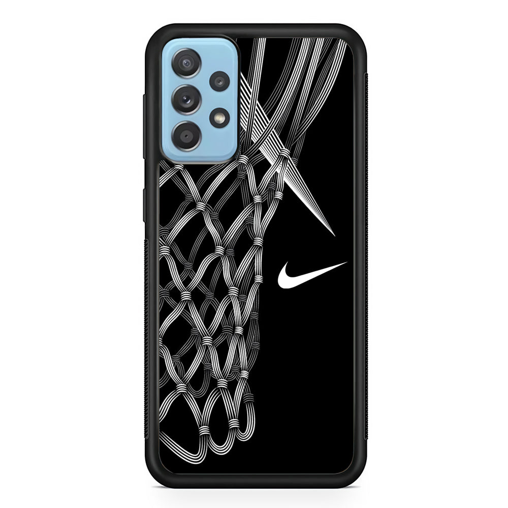 Nike Ring Basketball Samsung Galaxy A52 Case-Mobile Phone Case-Rubber Black (2D Case)-Altracase