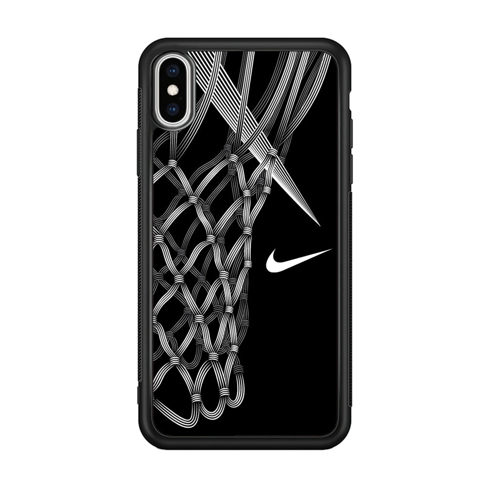 Nike Ring Basketball iPhone Xs Max Case-Mobile Phone Case-Rubber Black (2D Case)-Altracase