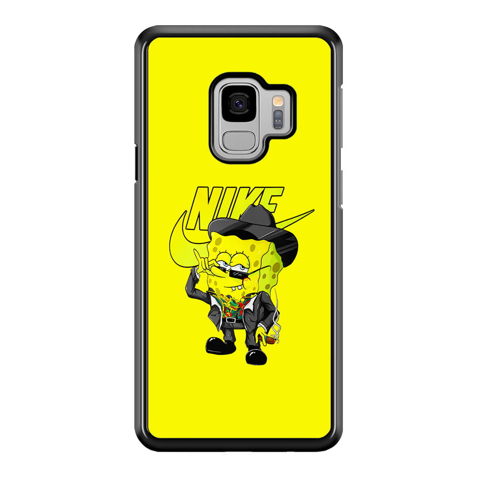 Nike Spongebob Executive Samsung Galaxy S9 Case-Mobile Phone Case-Rubber Black (2D Case)-Altracase