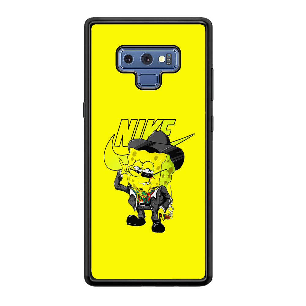 Nike Spongebob Executive Samsung Galaxy Note 9 Case-Mobile Phone Case-Rubber Black (2D Case)-Altracase