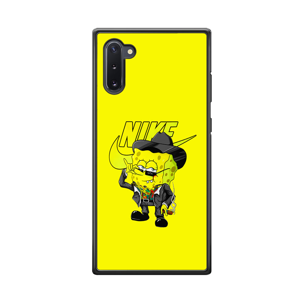 Nike Spongebob Executive Samsung Galaxy Note 10 Case-Mobile Phone Case-Rubber Black (2D Case)-Altracase