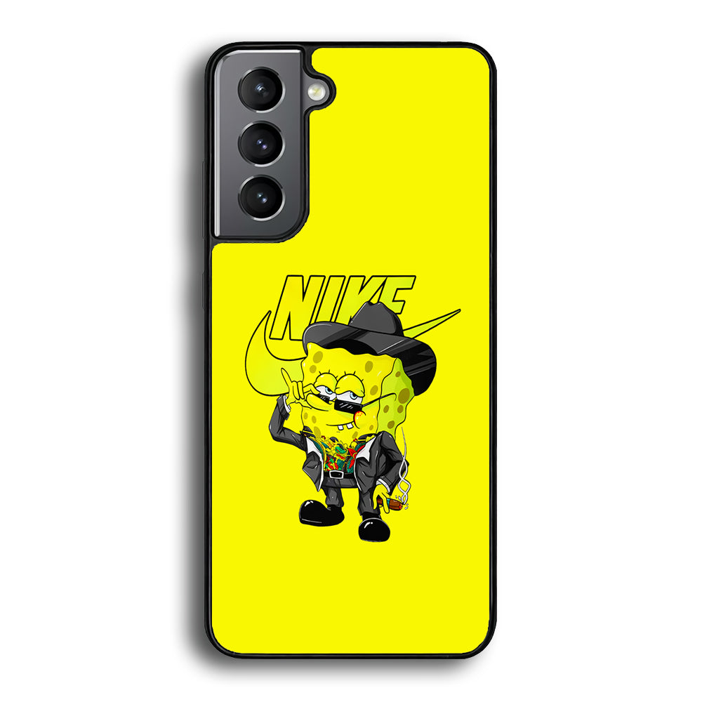 Nike Spongebob Executive Samsung Galaxy S22 Case-Mobile Phone Case-Rubber Black (2D Case)-Altracase