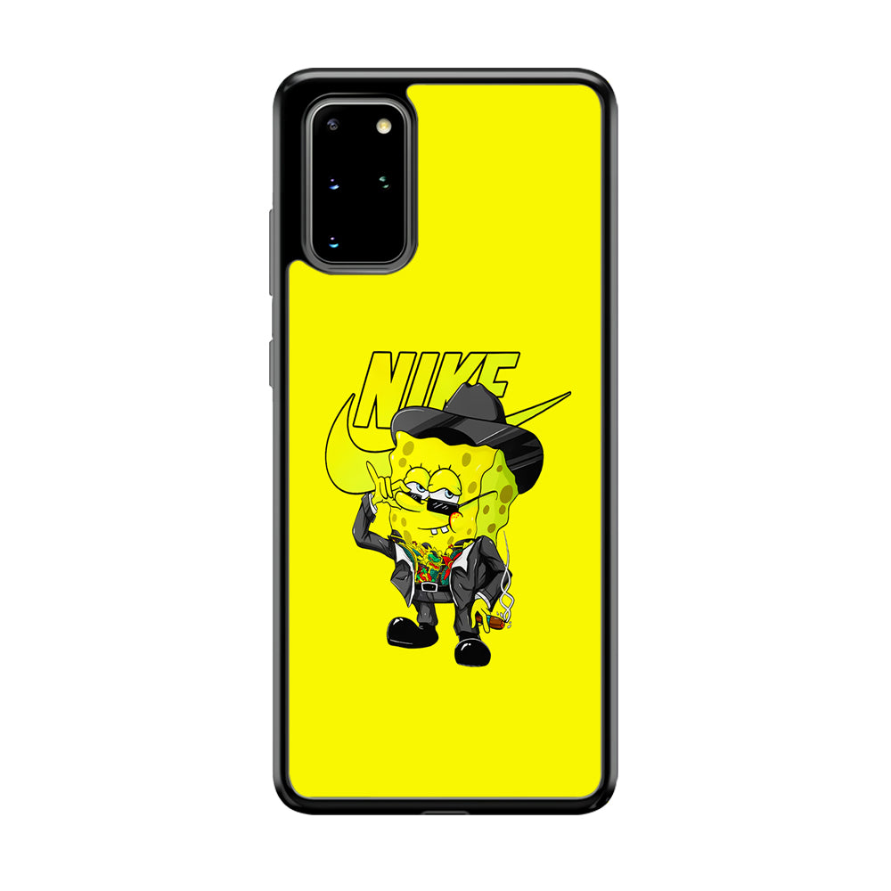 Nike Spongebob Executive Samsung Galaxy S20 Plus Case-Mobile Phone Case-Rubber Black (2D Case)-Altracase