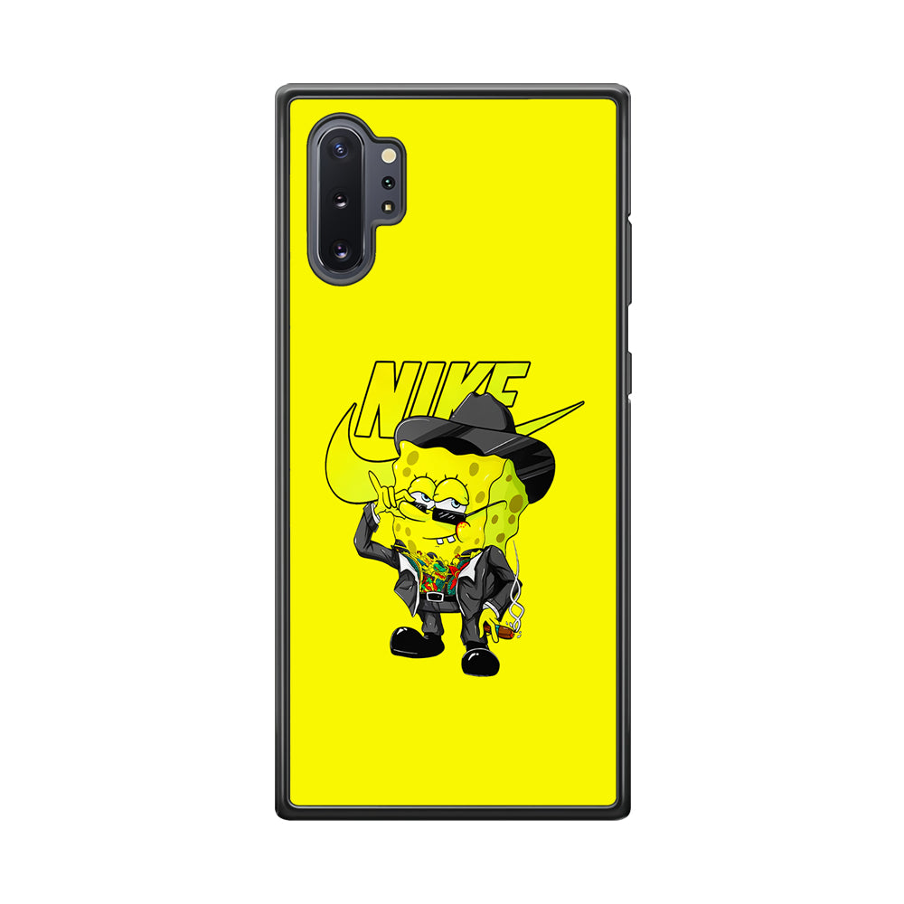 Nike Spongebob Executive Samsung Galaxy Note 10 Plus Case-Mobile Phone Case-Rubber Black (2D Case)-Altracase
