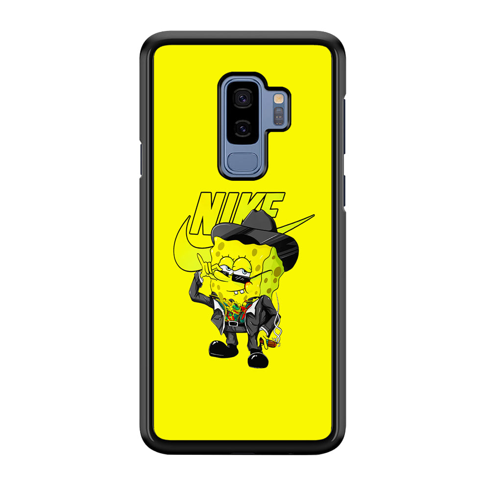 Nike Spongebob Executive Samsung Galaxy S9 Plus Case-Mobile Phone Case-Rubber Black (2D Case)-Altracase