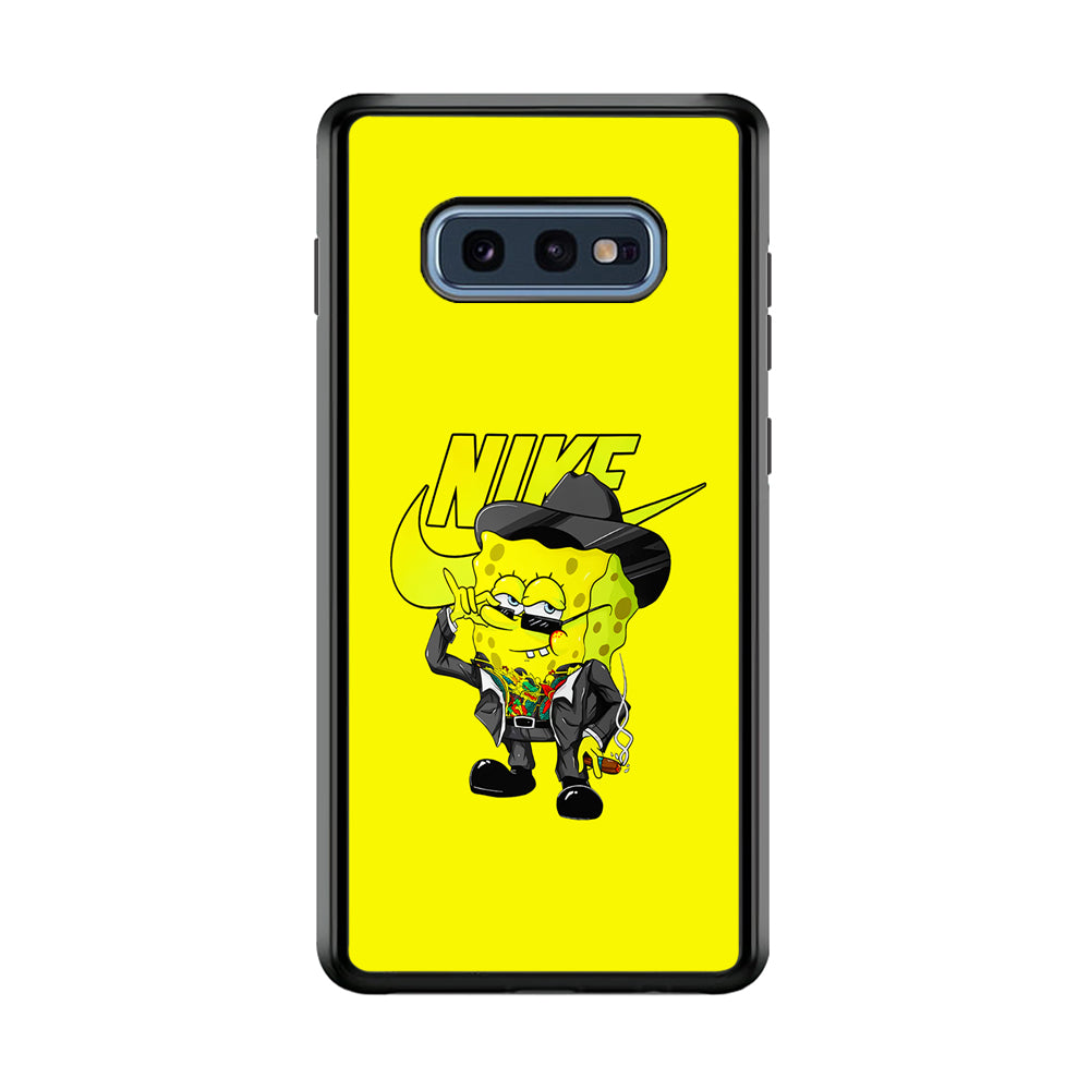 Nike Spongebob Executive Samsung Galaxy S10E Case-Mobile Phone Case-Rubber Black (2D Case)-Altracase