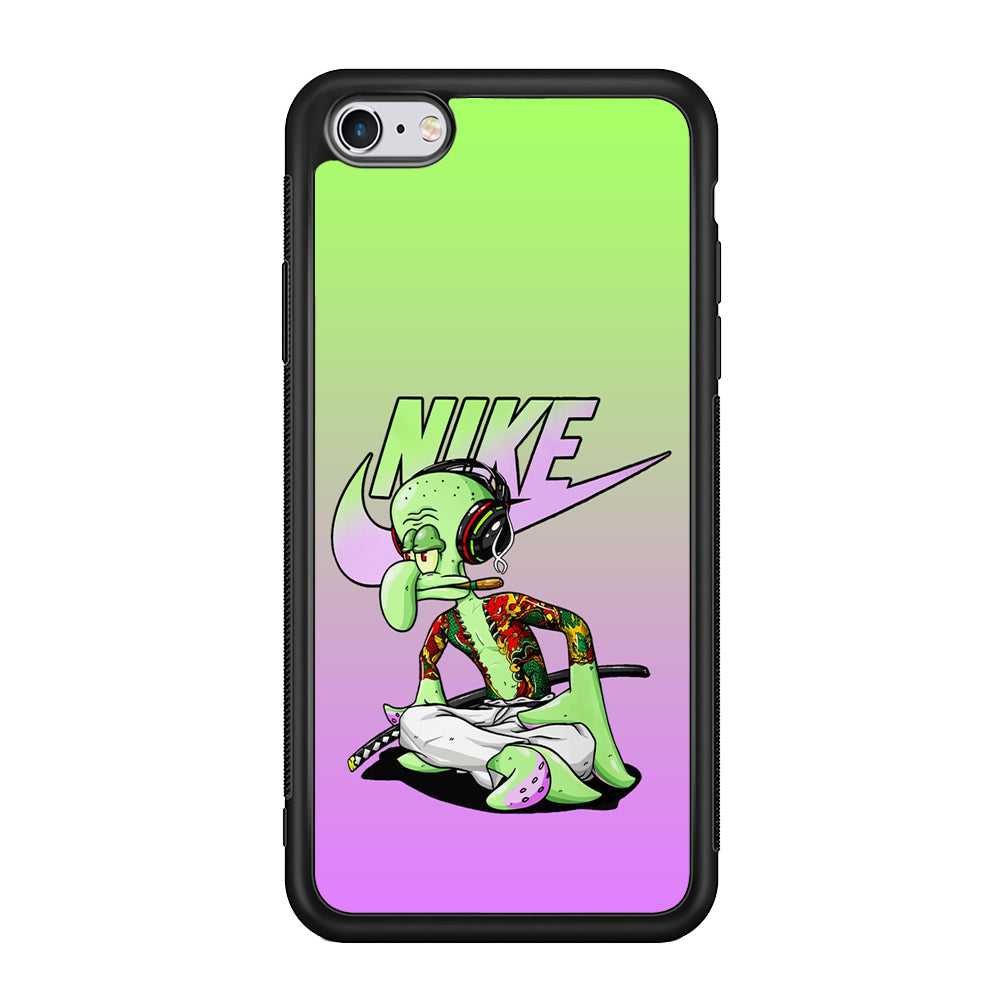 Nike Squidward Gangster iPhone 6 | 6s Case-Mobile Phone Case-Rubber Black (2D Case)-Altracase
