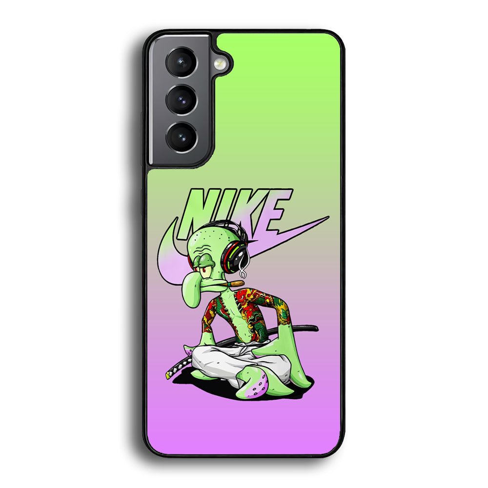 Nike Squidward Gangster Samsung Galaxy S23 Plus Case-Mobile Phone Case-Rubber Black (2D Case)-Altracase