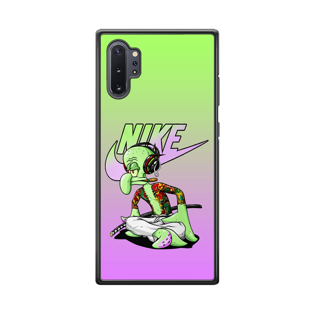 Nike Squidward Gangster Samsung Galaxy Note 10 Plus Case-Mobile Phone Case-Rubber Black (2D Case)-Altracase
