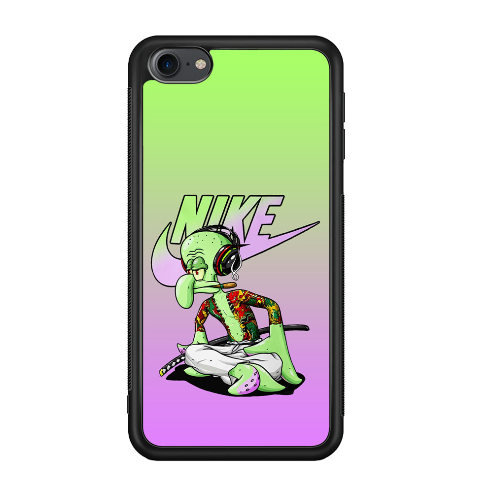 Nike Squidward Gangster iPod Touch 6 Case-Mobile Phone Case-Rubber Black (2D Case)-Altracase