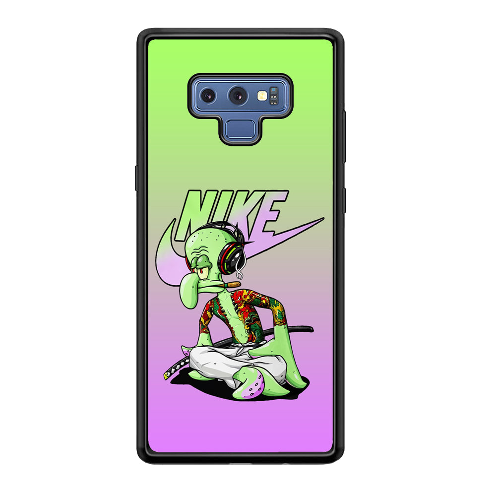 Nike Squidward Gangster Samsung Galaxy Note 9 Case-Mobile Phone Case-Rubber Black (2D Case)-Altracase