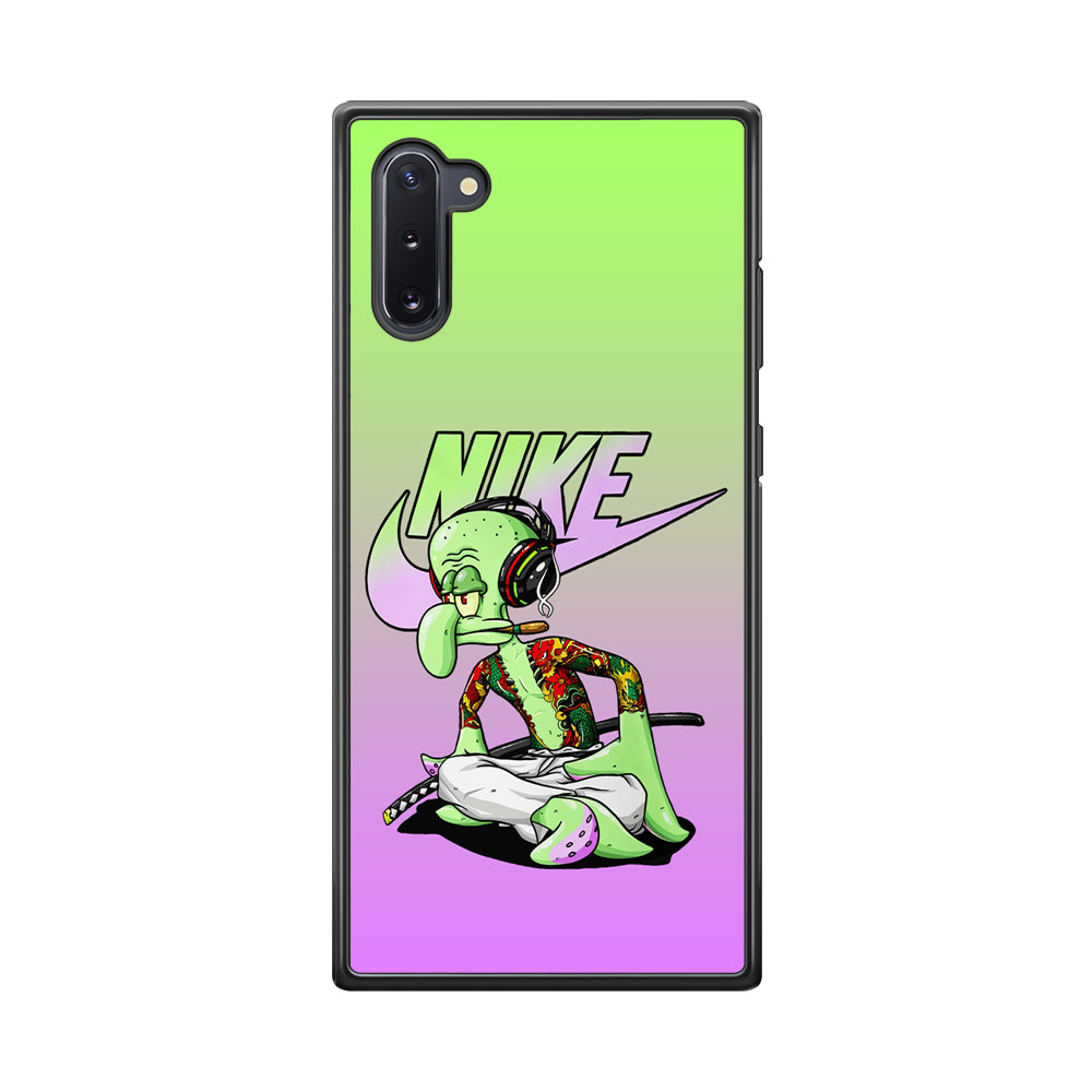Nike Squidward Gangster Samsung Galaxy Note 10 Case-Mobile Phone Case-Rubber Black (2D Case)-Altracase