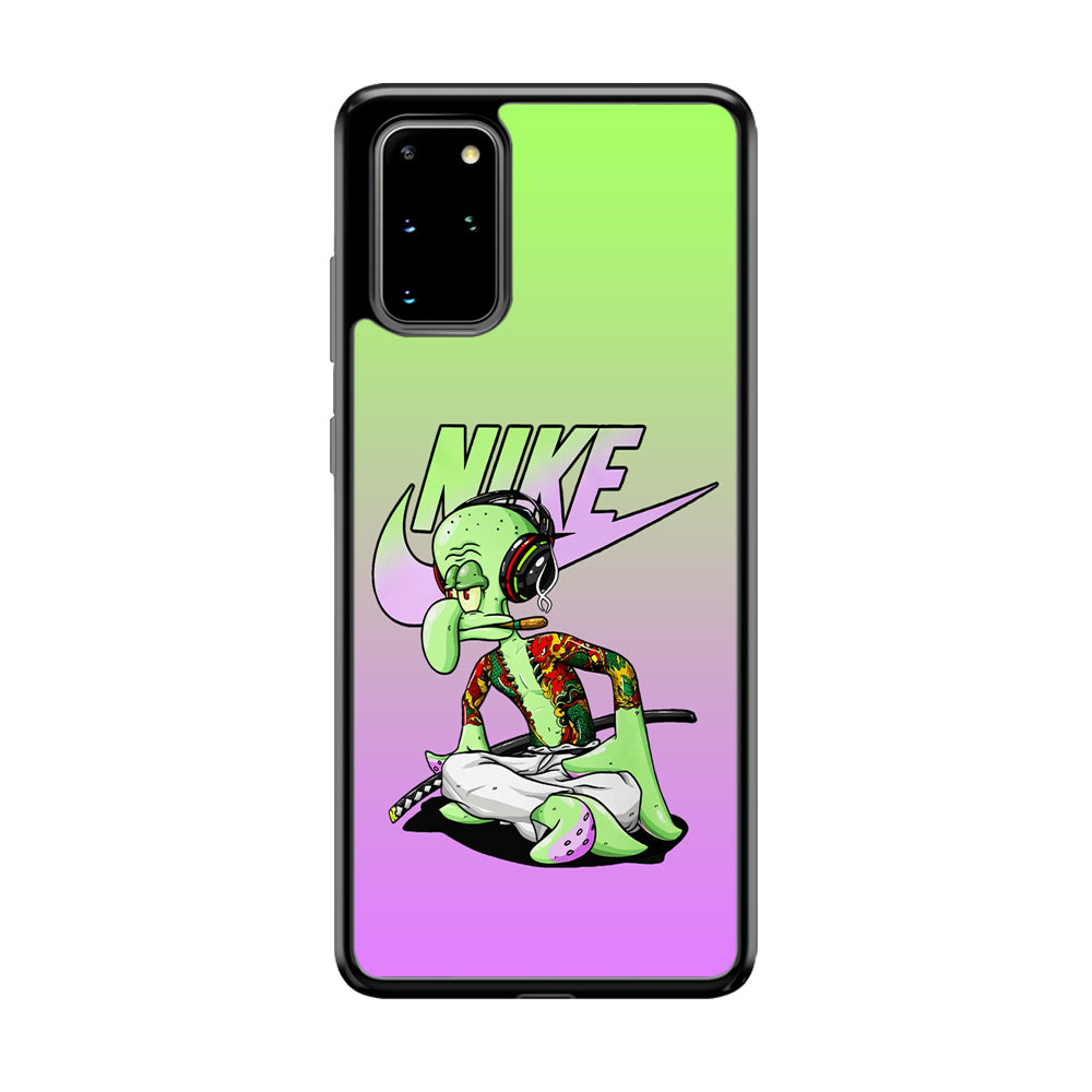 Nike Squidward Gangster Samsung Galaxy S20 Plus Case-Mobile Phone Case-Rubber Black (2D Case)-Altracase
