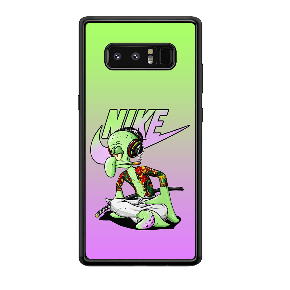 Nike Squidward Gangster Samsung Galaxy Note 8 Case-Mobile Phone Case-Rubber Black (2D Case)-Altracase