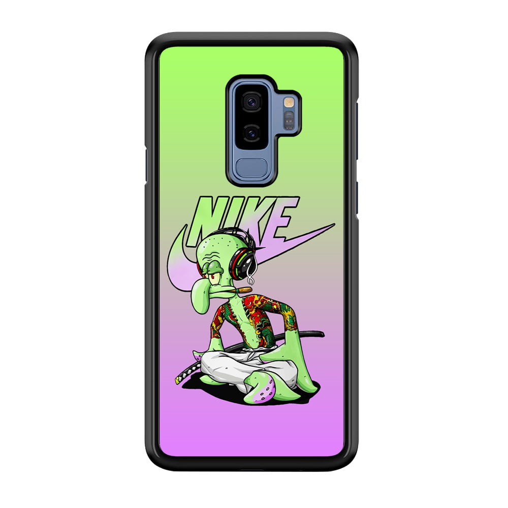 Nike Squidward Gangster Samsung Galaxy S9 Plus Case-Mobile Phone Case-Rubber Black (2D Case)-Altracase