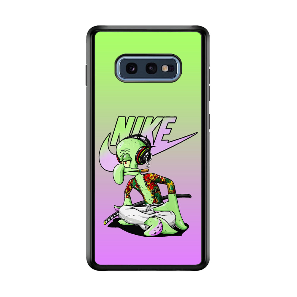 Nike Squidward Gangster Samsung Galaxy S10E Case-Mobile Phone Case-Rubber Black (2D Case)-Altracase
