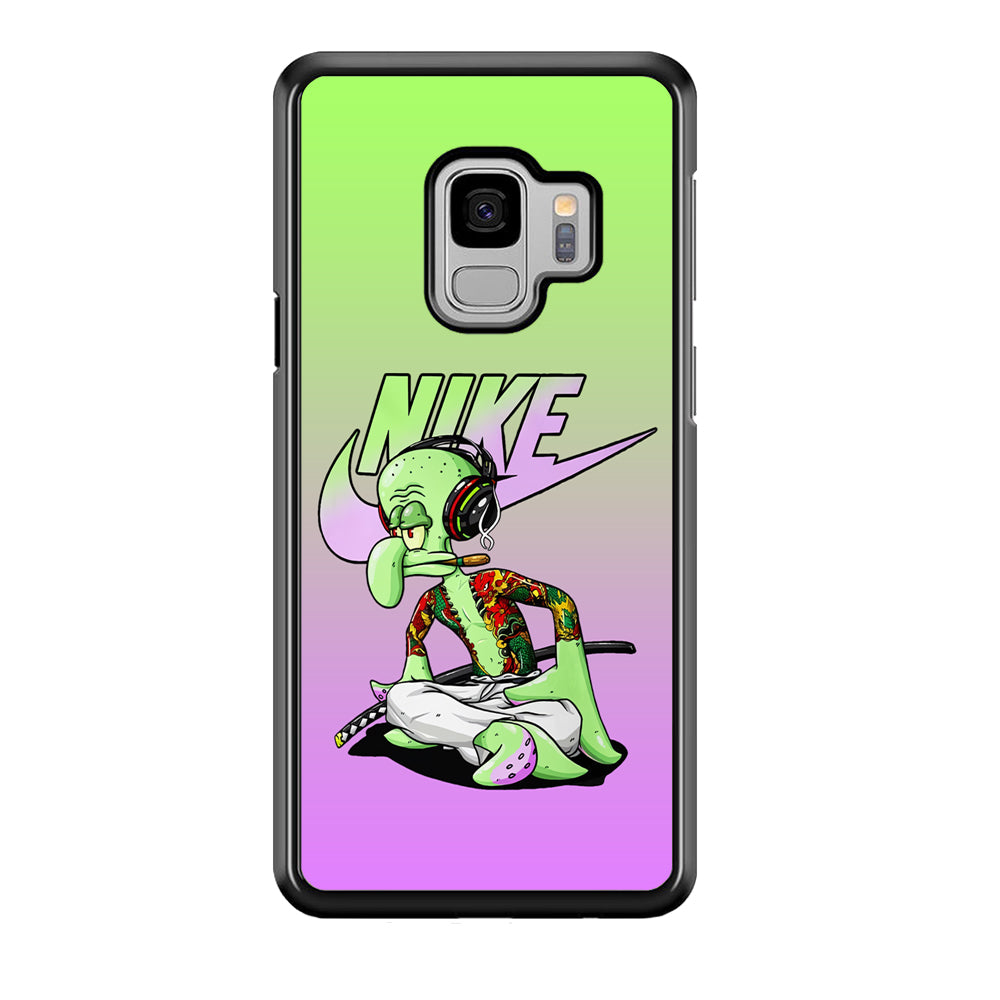 Nike Squidward Gangster Samsung Galaxy S9 Case-Mobile Phone Case-Rubber Black (2D Case)-Altracase