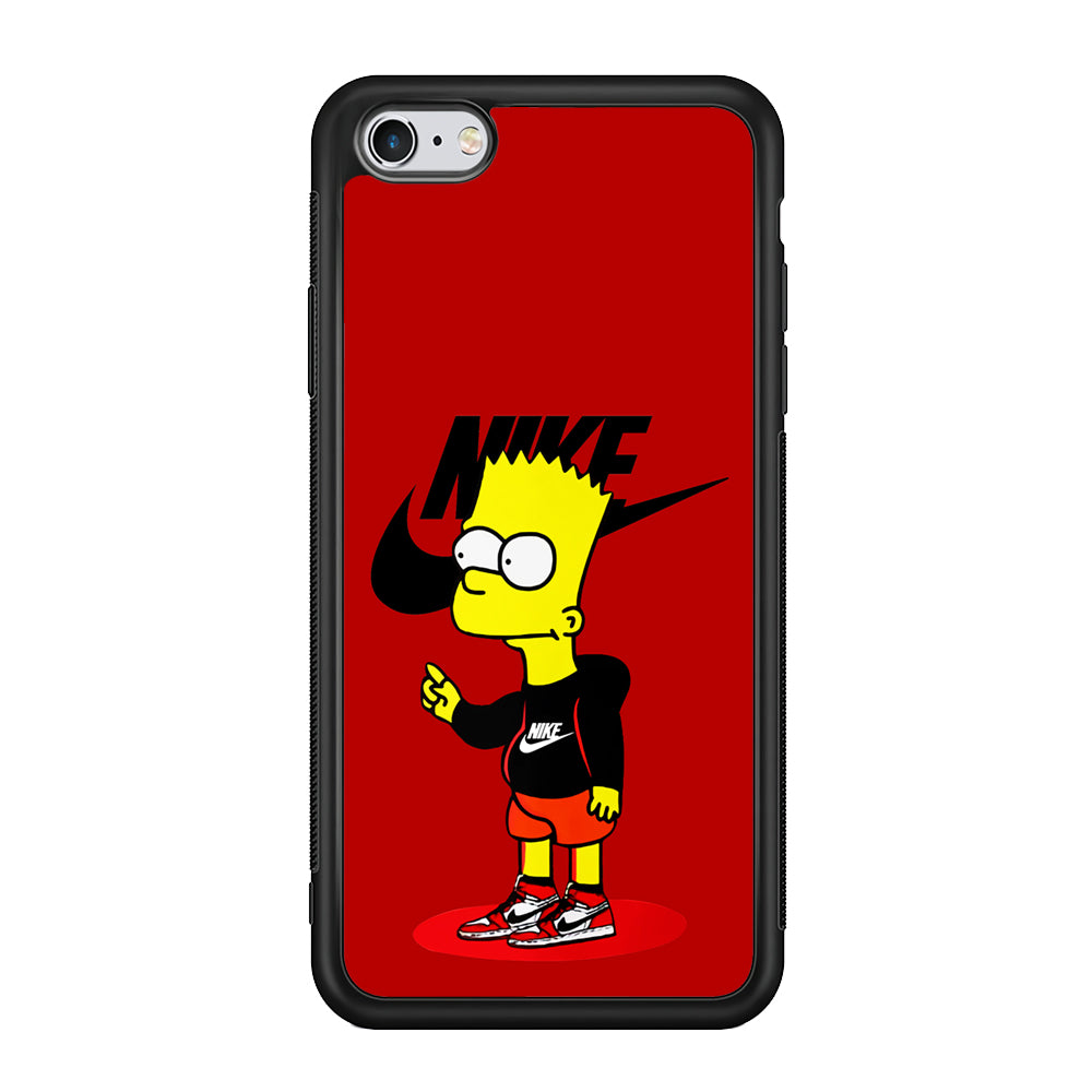 Nike Style Bart Simpson iPhone 6 | 6s Case-Mobile Phone Case-Rubber Black (2D Case)-Altracase