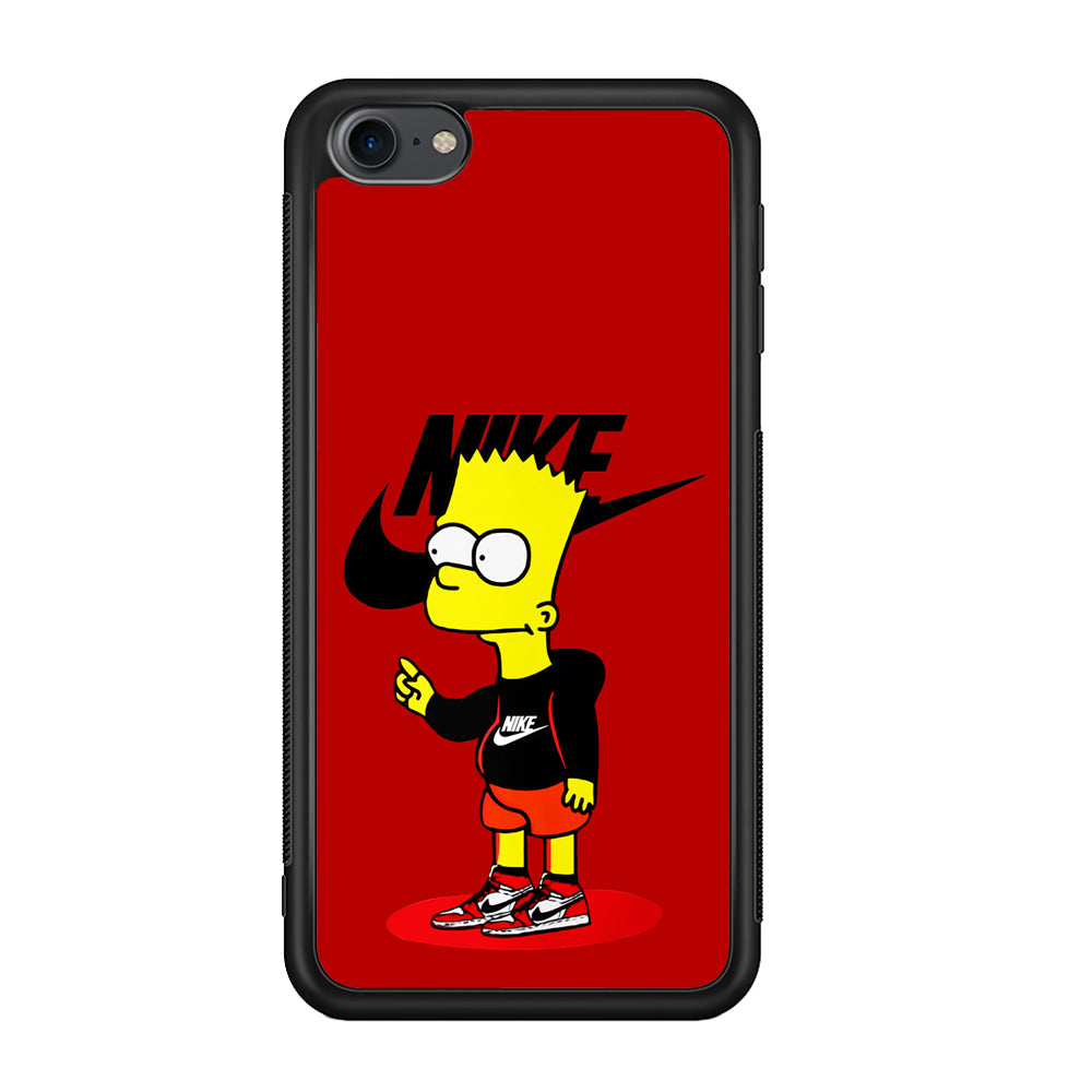 Nike Style Bart Simpson iPod Touch 6 Case-Mobile Phone Case-Rubber Black (2D Case)-Altracase