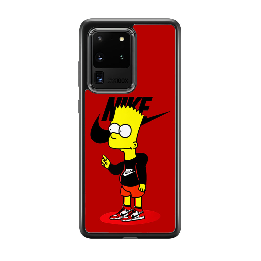 Nike Style Bart Simpson Samsung Galaxy S20 Ultra Case-Mobile Phone Case-Rubber Black (2D Case)-Altracase