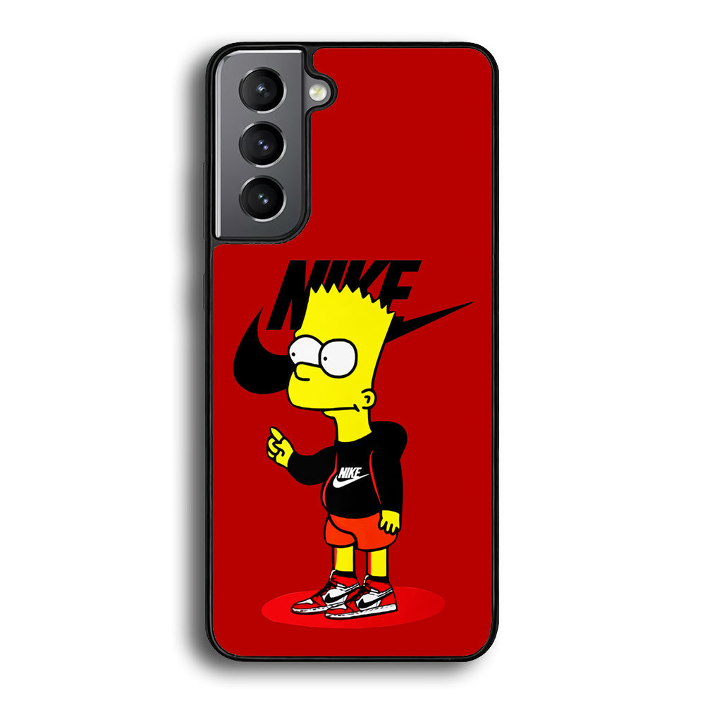 Nike Style Bart Simpson Samsung Galaxy S22 Plus Case-Mobile Phone Case-Rubber Black (2D Case)-Altracase