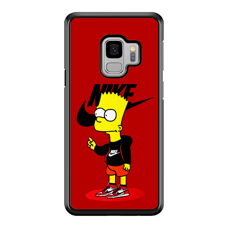 Nike Style Bart Simpson Samsung Galaxy S9 Case-Mobile Phone Case-Rubber Black (2D Case)-Altracase