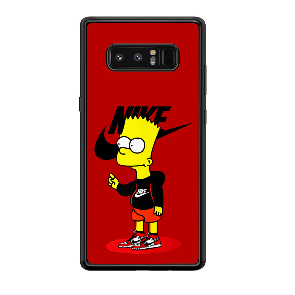 Nike Style Bart Simpson Samsung Galaxy Note 8 Case-Mobile Phone Case-Rubber Black (2D Case)-Altracase