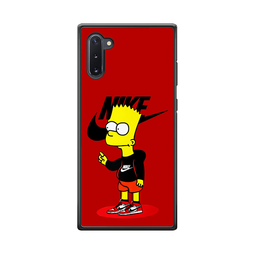 Nike Style Bart Simpson Samsung Galaxy Note 10 Case-Mobile Phone Case-Rubber Black (2D Case)-Altracase