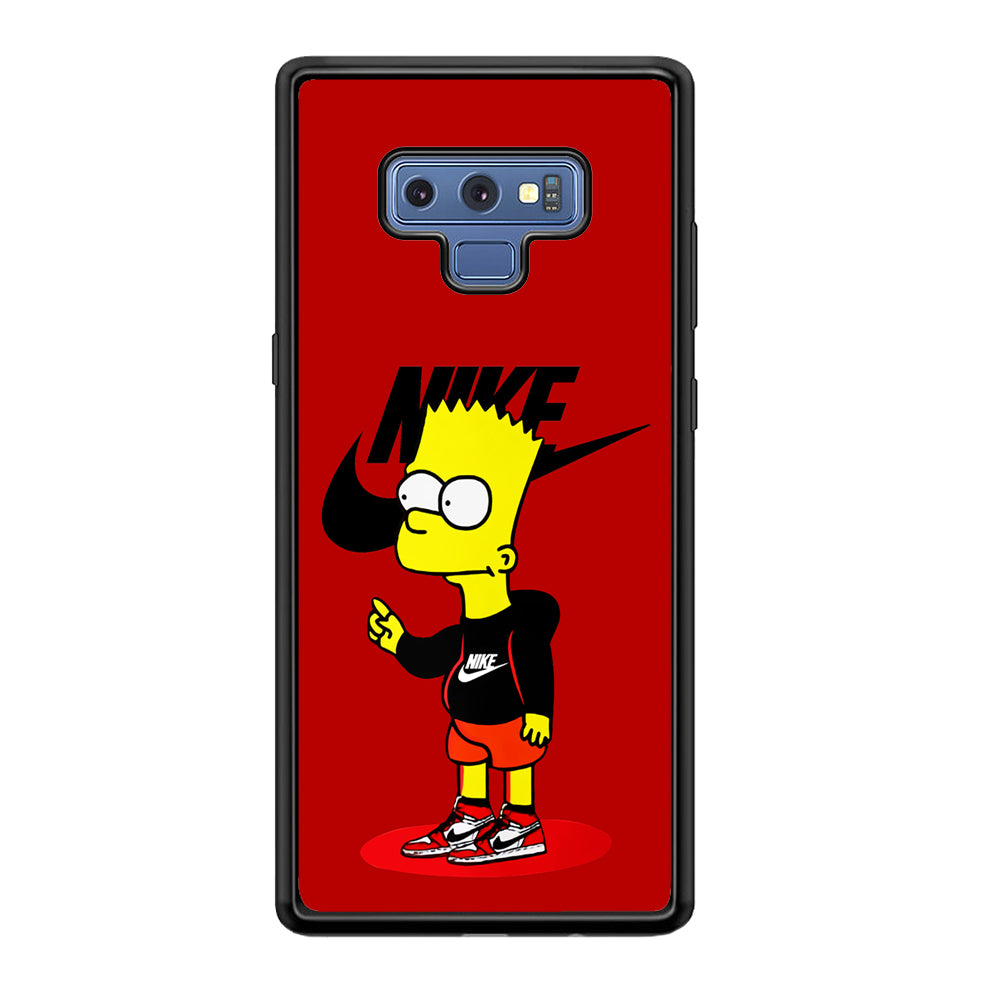 Nike Style Bart Simpson Samsung Galaxy Note 9 Case-Mobile Phone Case-Rubber Black (2D Case)-Altracase