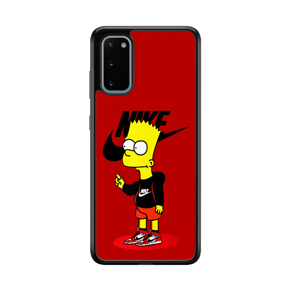 Nike Style Bart Simpson Samsung Galaxy S20 Case-Mobile Phone Case-Rubber Black (2D Case)-Altracase