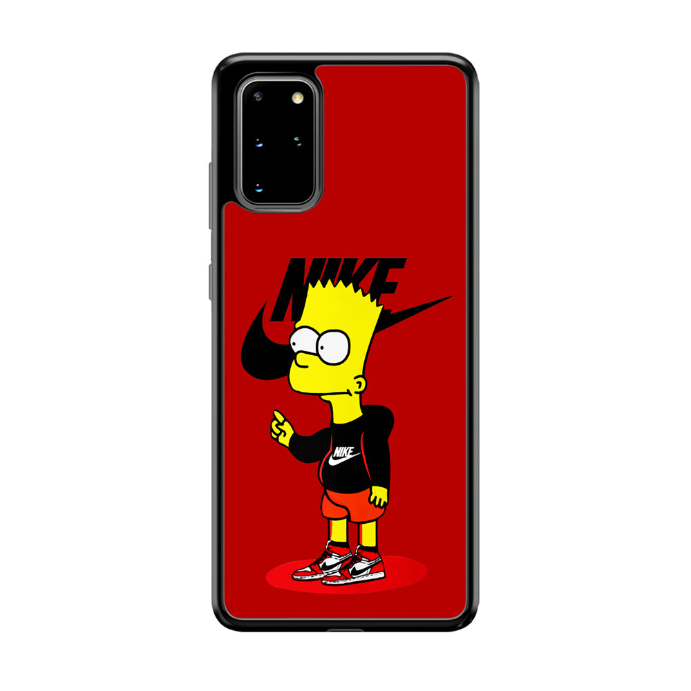 Nike Style Bart Simpson Samsung Galaxy S20 Plus Case-Mobile Phone Case-Rubber Black (2D Case)-Altracase