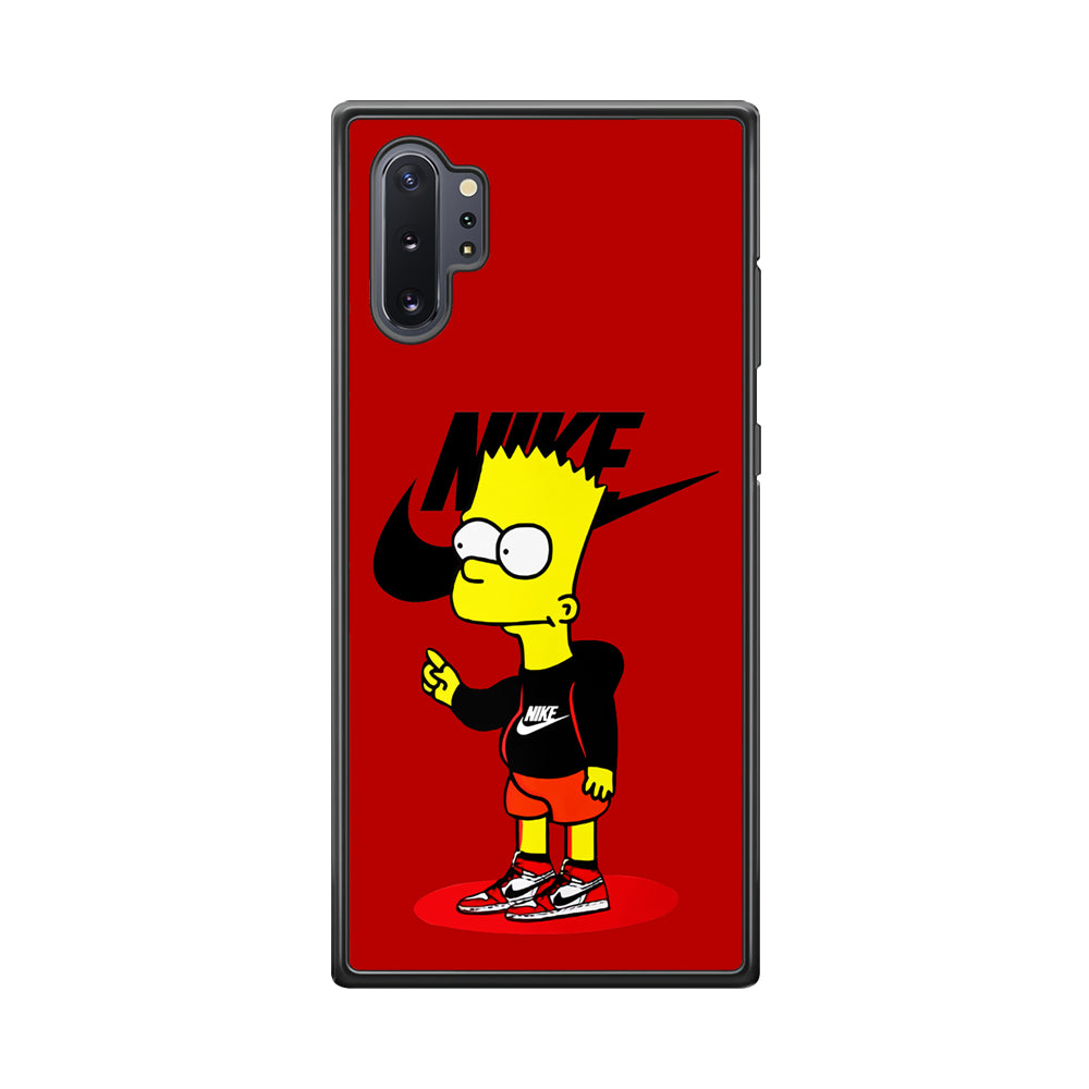 Nike Style Bart Simpson Samsung Galaxy Note 10 Plus Case-Mobile Phone Case-Rubber Black (2D Case)-Altracase