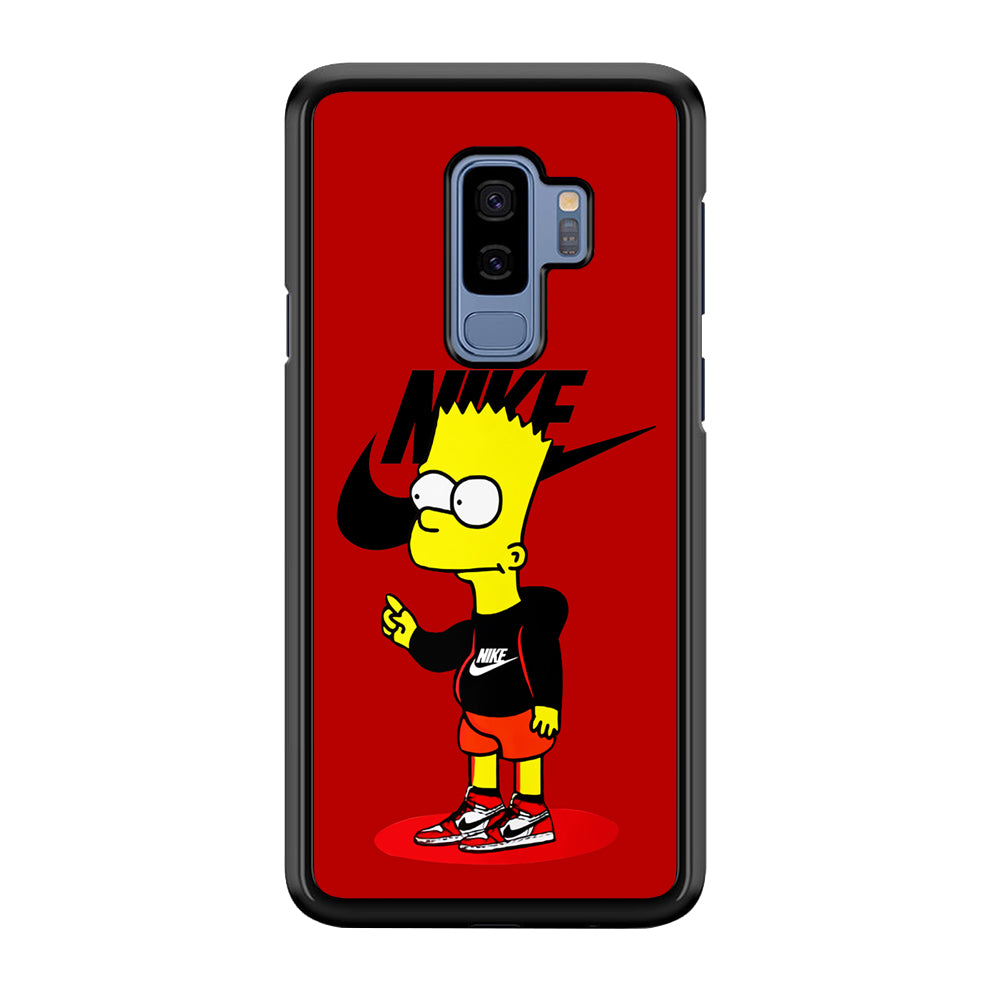 Nike Style Bart Simpson Samsung Galaxy S9 Plus Case-Mobile Phone Case-Rubber Black (2D Case)-Altracase