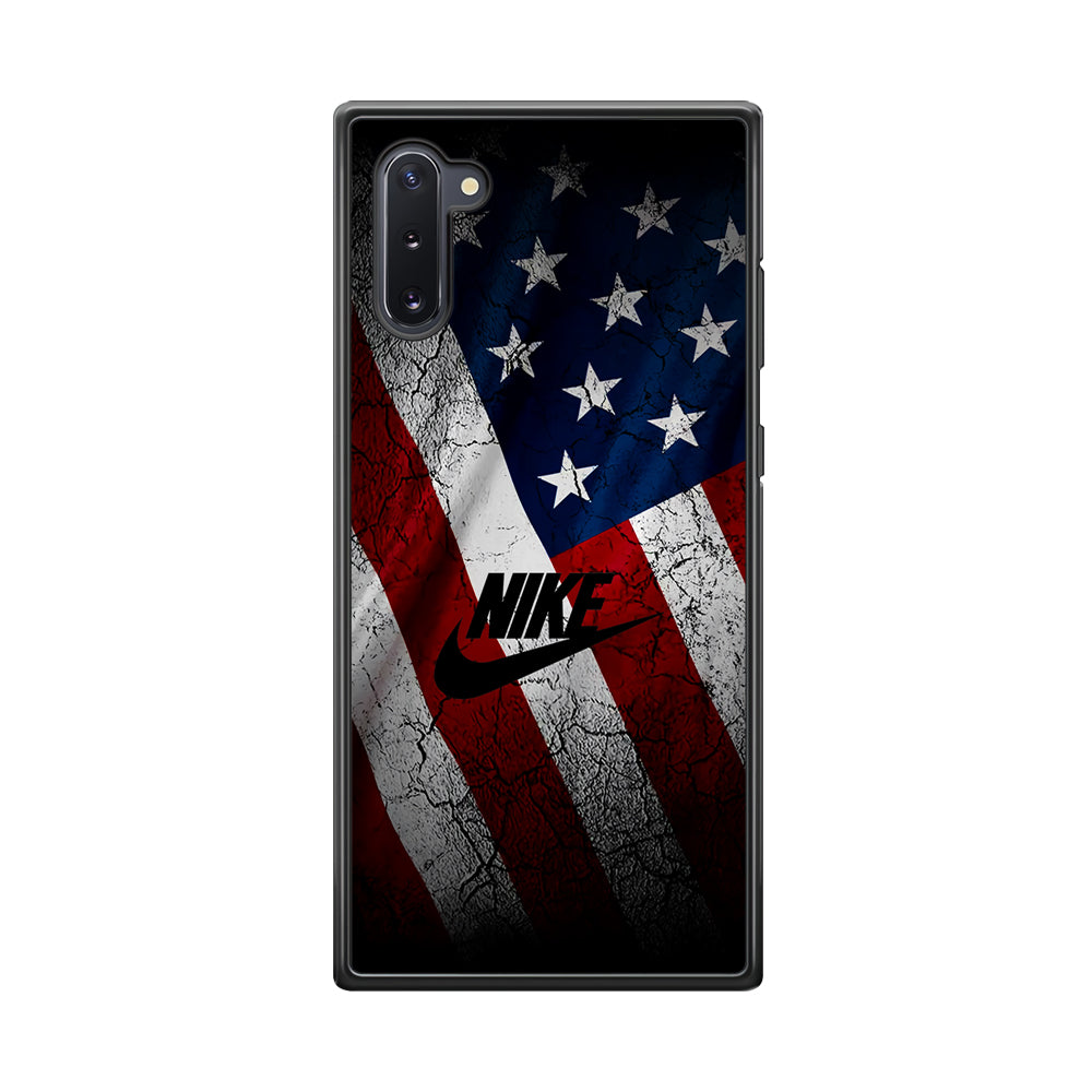 Nike USA Flag Samsung Galaxy Note 10 Case-Mobile Phone Case-Rubber Black (2D Case)-Altracase