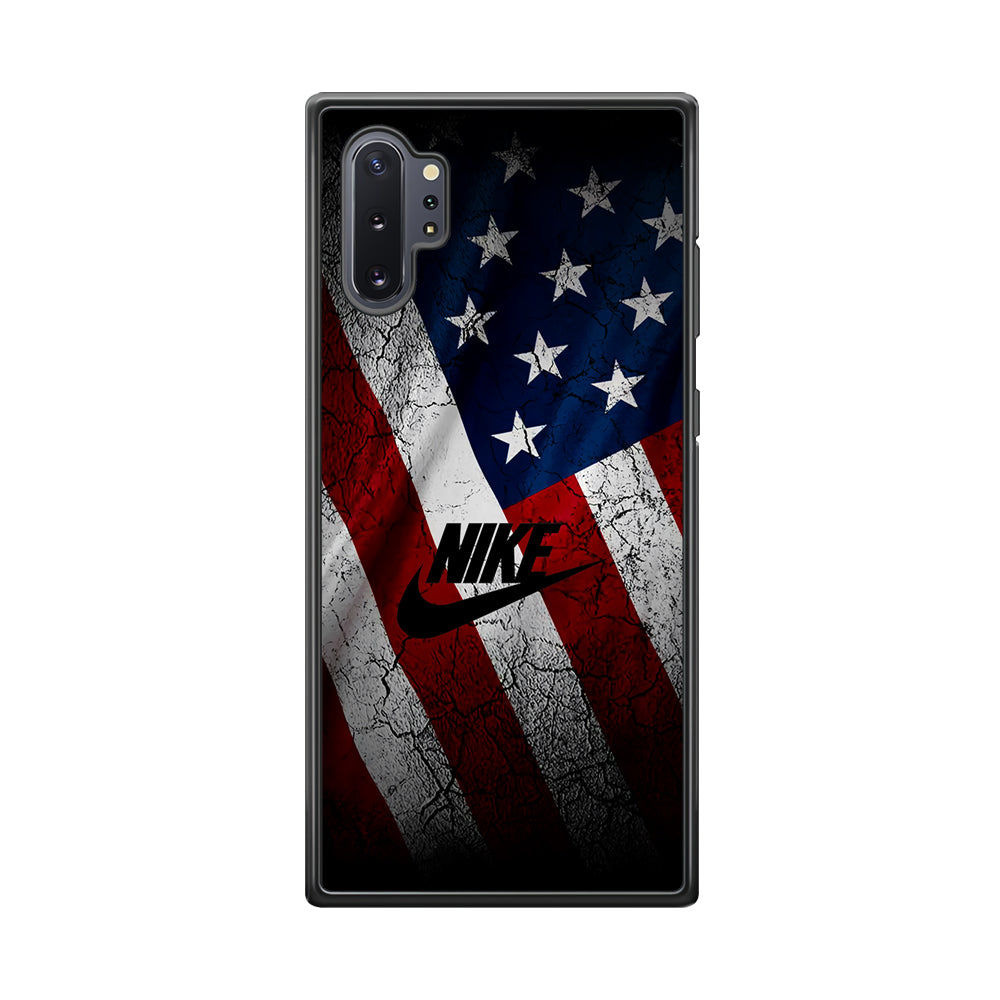Nike USA Flag Samsung Galaxy Note 10 Plus Case-Mobile Phone Case-Rubber Black (2D Case)-Altracase
