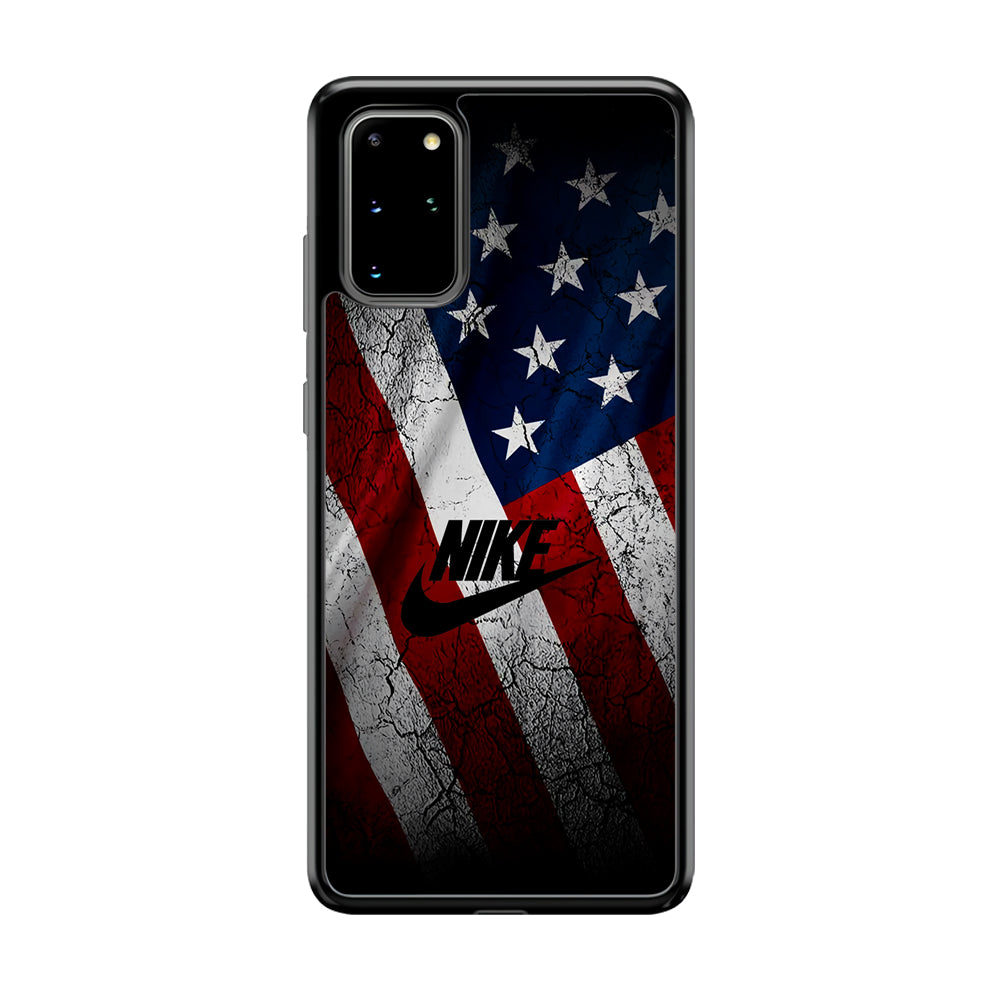Nike USA Flag Samsung Galaxy S20 Plus Case-Mobile Phone Case-Rubber Black (2D Case)-Altracase