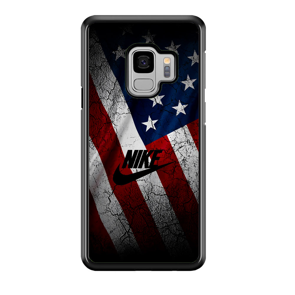 Nike USA Flag Samsung Galaxy S9 Case-Mobile Phone Case-Rubber Black (2D Case)-Altracase