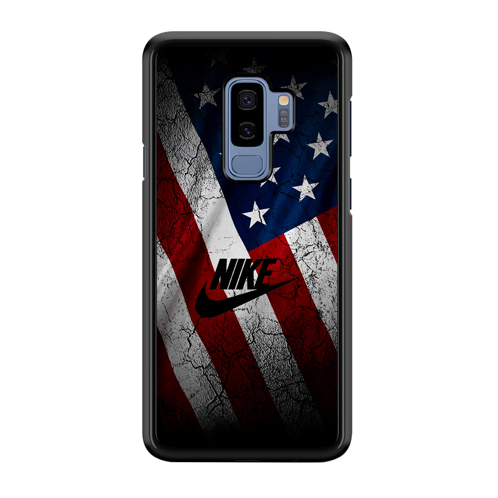 Nike USA Flag Samsung Galaxy S9 Plus Case-Mobile Phone Case-Rubber Black (2D Case)-Altracase