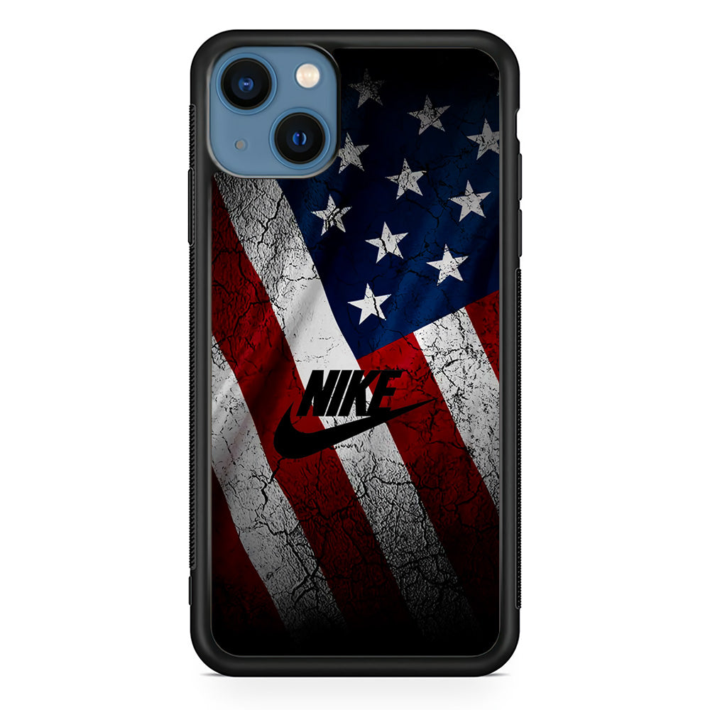 Nike USA Flag iPhone 13 Mini Case-Mobile Phone Case-Rubber Black (2D Case)-Altracase