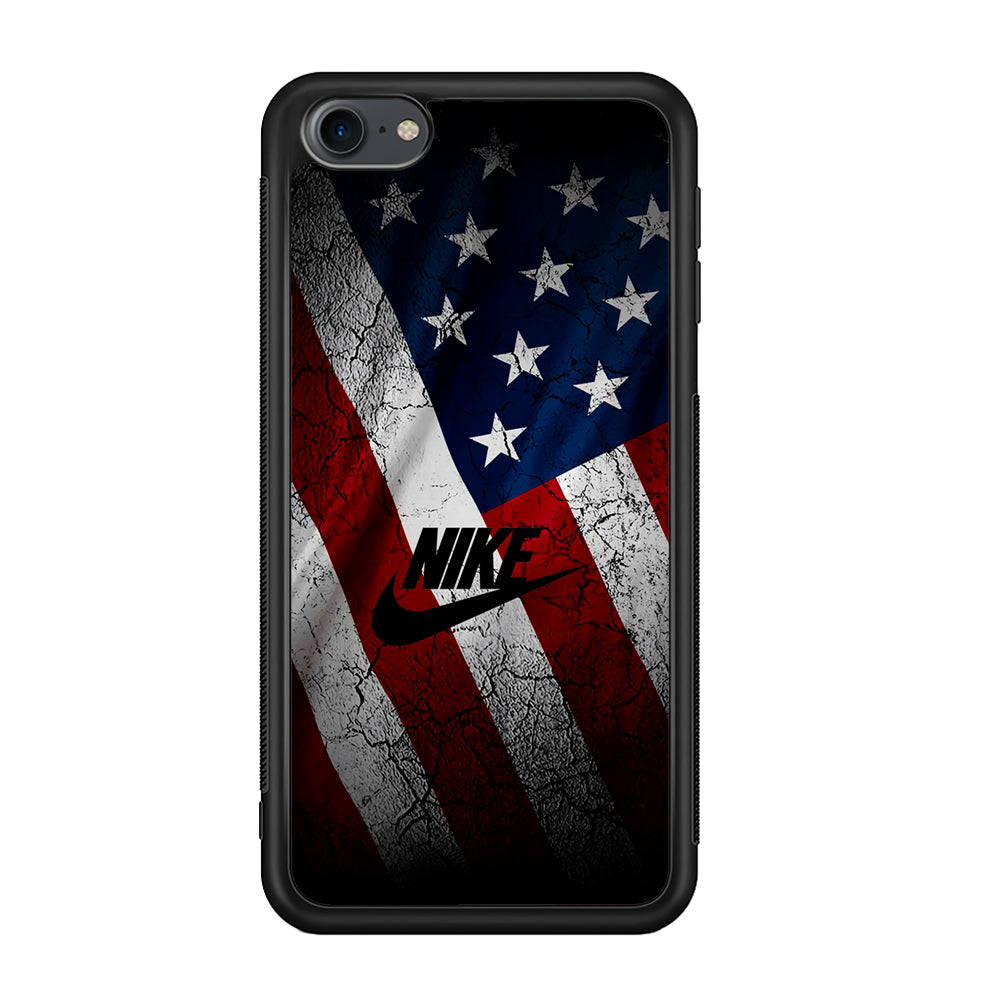 Nike USA Flag iPod Touch 6 Case-Mobile Phone Case-Rubber Black (2D Case)-Altracase