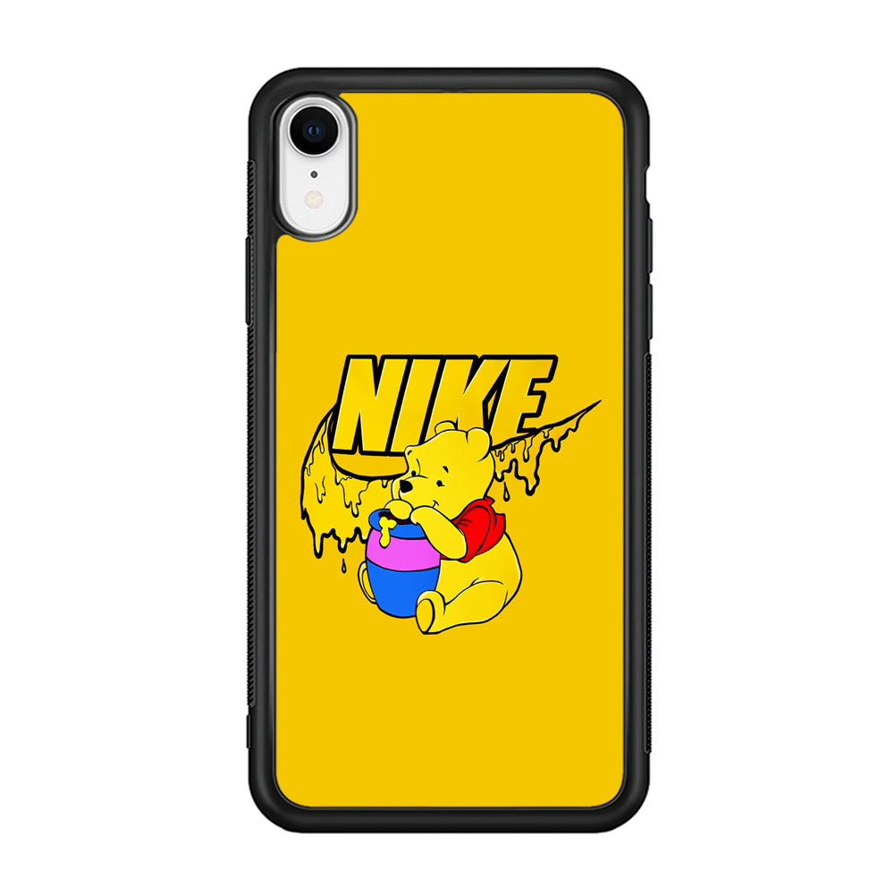 Nike Winnie The Pooh iPhone XR Case-Mobile Phone Case-Rubber Black (2D Case)-Altracase