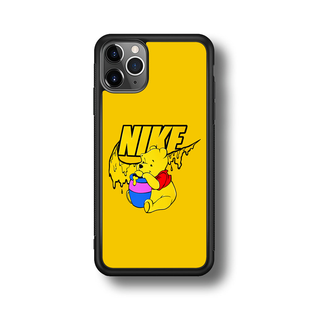 Nike Winnie The Pooh iPhone 11 Pro Max Case-Mobile Phone Case-Rubber Black (2D Case)-Altracase