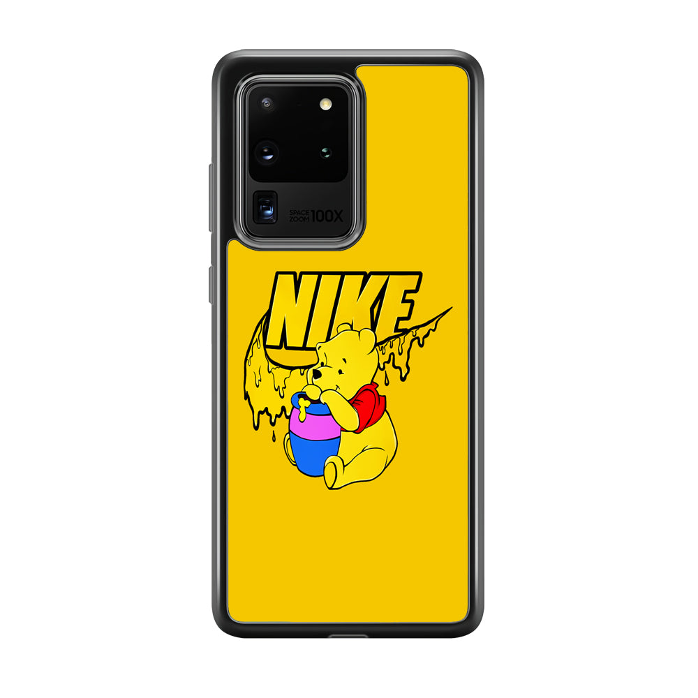 Nike Winnie The Pooh Samsung Galaxy S20 Ultra Case-Mobile Phone Case-Rubber Black (2D Case)-Altracase